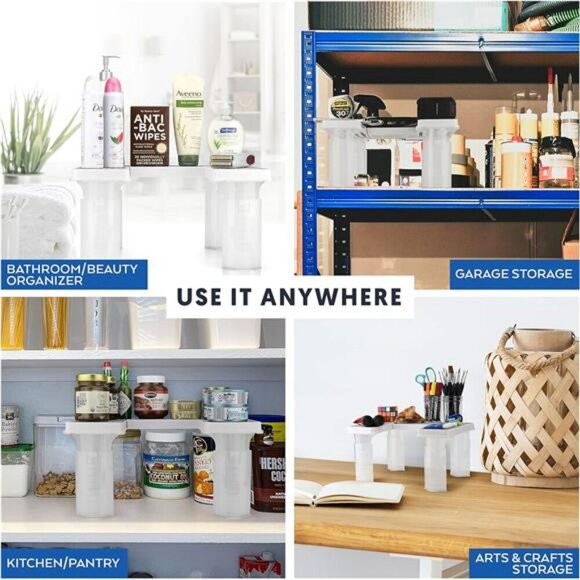 Adjustable Pantry Spice Rack Can Organizer Kitchen Cabinet Storage Shelf - Picture 5 of 7